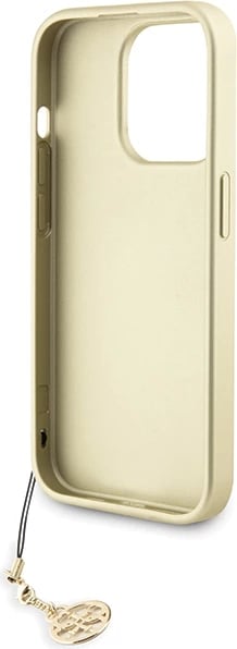 Mbështjellës Guess GUHCP15LGF4GGR për iPhone 15 Pro 6.1", 4G Charms Collection, Gri