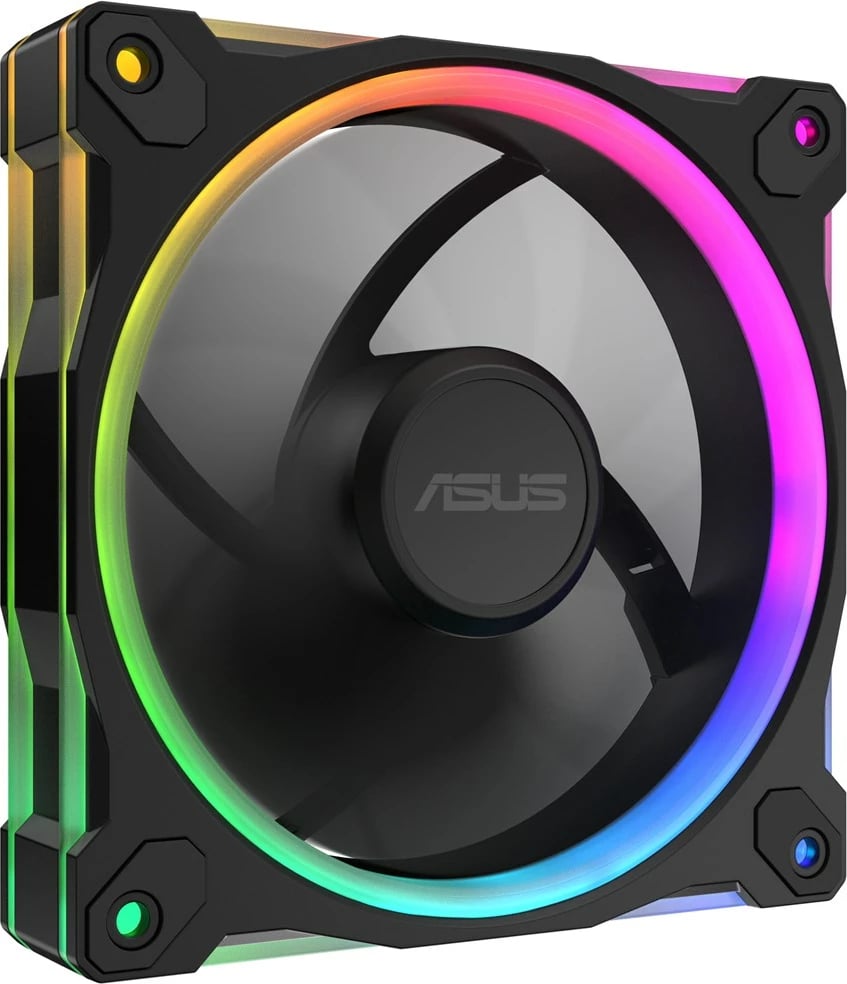 Ventilatorë për kasë kompjuteri ASUS Prime MR120 Fan ARGB, 12 cm, 3 copë, Zi