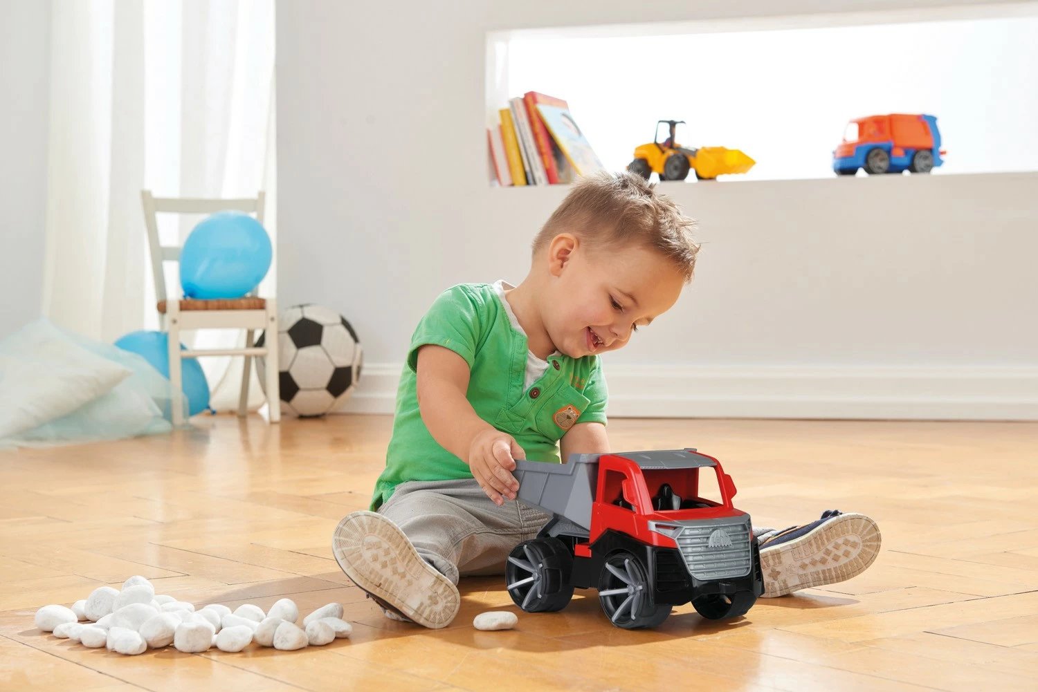 Kamion lodër Lena Truxx2, plastikë, me figurë, Kuq/Gri Kamion lodër Lena Truxx2, plastikë, me figurë, Kuq/Gri