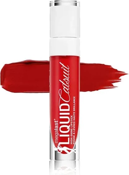 Buzëkuq liquid Wet N Wild Megalast Liquid Catsuit High Shine E968A Bad Girl's Club unisex i kuq