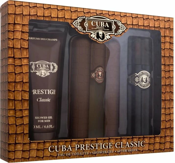 Set Eau de Toilette për meshkuj Cuba, 90ml + Shower Gel 200ml + Aftershave 100ml