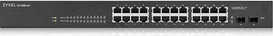 Switch Zyxel GS-1900-24 v2, Managed, L2, Gigabit Ethernet, Full duplex, Rack mounting, 1U