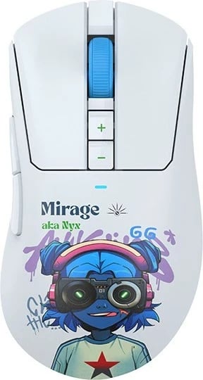 Maus gaming A4Tech Bloody R73 ULTRA DUO Nyx Mirage, pa tela, RGB, i bardhë