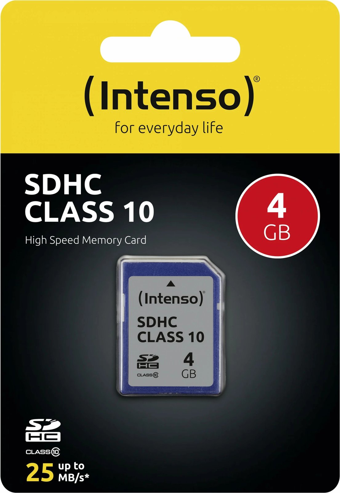 Kartelë SDHC Intenso 4GB, Class 10, e zezë