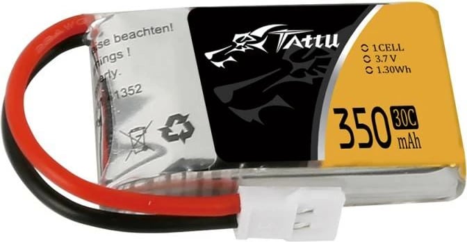 Bateri LiPo Tattu 350mAh 3.7V 30C, për dronë dhe modele ajrore