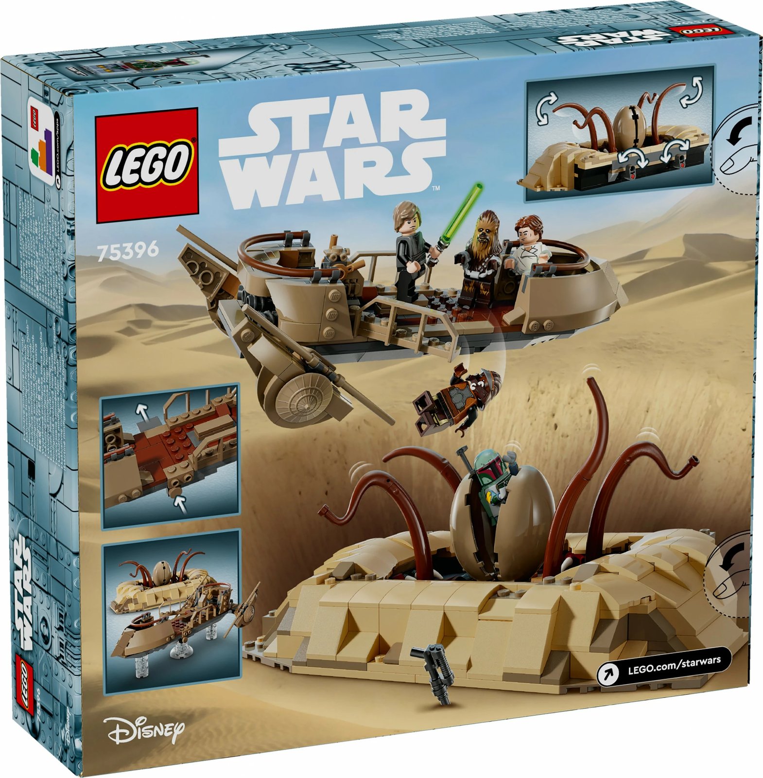 Set ndërtimi LEGO Star Wars 75396 Desert Skiff & Sarlacc Pit, 558 pjesë, shumëngjyrësh