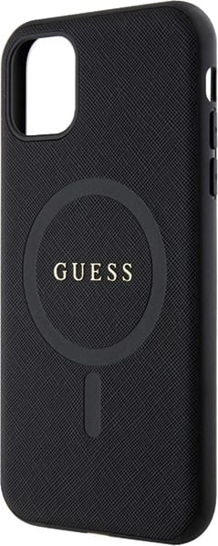 Mbështjellës Guess GUHMN61PSAHMCK për iPhone 11/XR, Saffiano MagSafe, i zi
