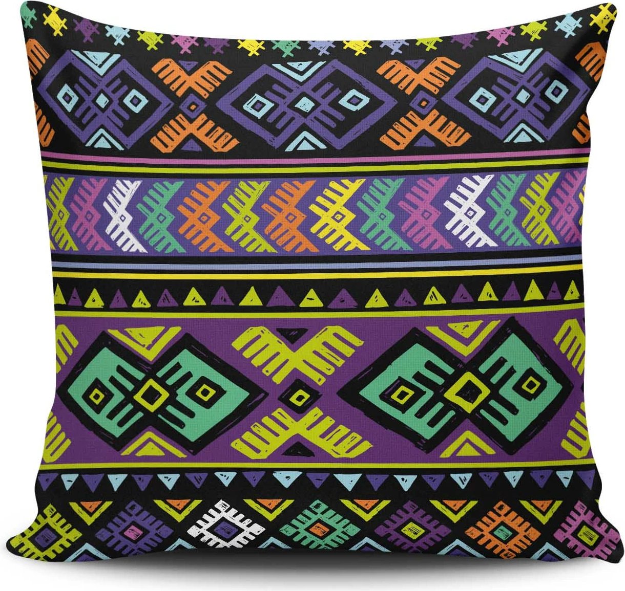 Jastëk dekorativ, shumëngjyrësh, Evila Originals, NKLF-298, 43x43cm