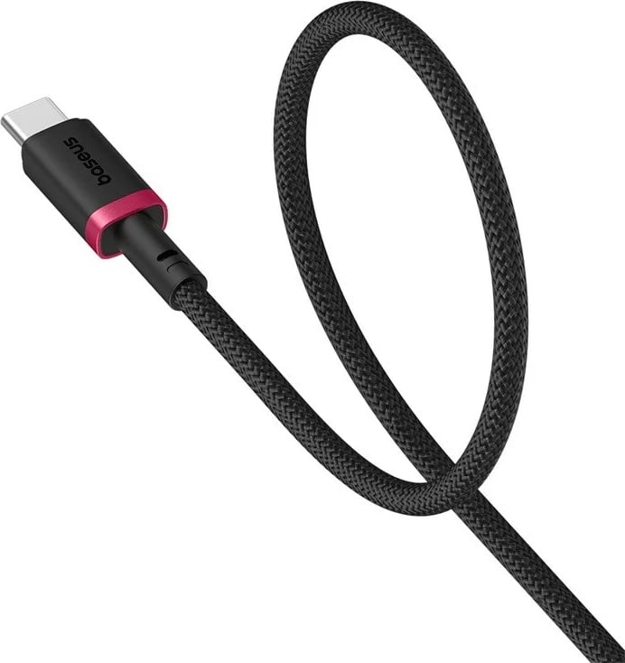 Kabllo Baseus Dura USB Type A në Type C, 60 W, 1 m, E kuqe