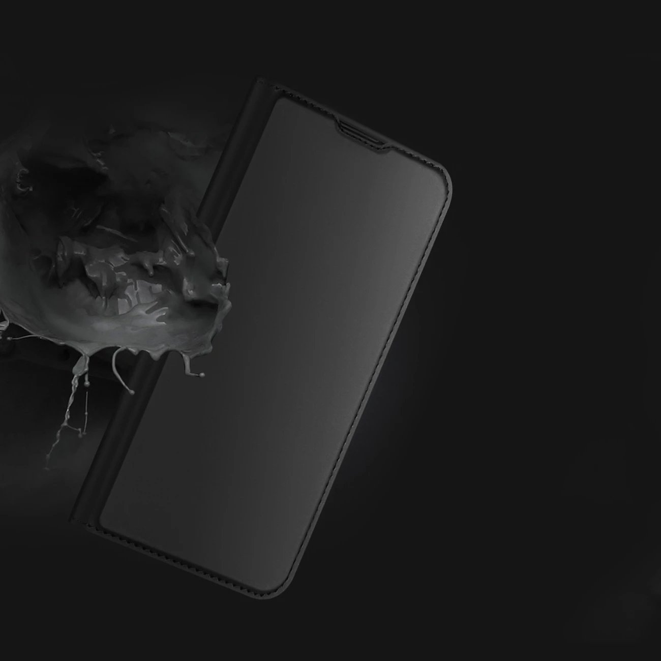 Mbështjellës Dux Ducis Skin Pro për iPhone 14 Pro Max, me kapak, xhep për kartela, ari