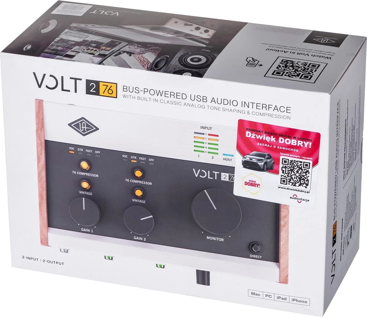 Audio interface Universal Audio VOLT 276, USB, Ngjyrë druri