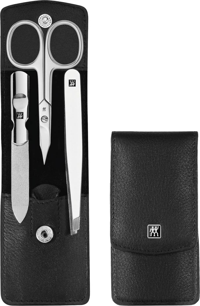 Set udhëtimi Zwilling Classic Inox, 3 pjesë, Lëkurë, Zi
