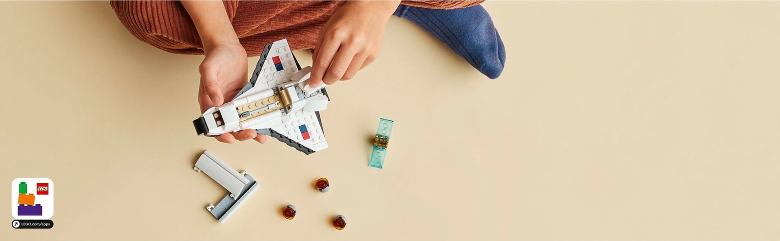 Set ndërtimi LEGO Creator 3-in-1 Space Shuttle, 144 pjesë, shumëngjyrësh