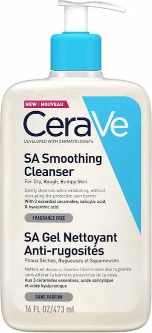 Pastrues fytyre unisex Cerave SA Anti-Roughness Smoothing Cleanser 473ml