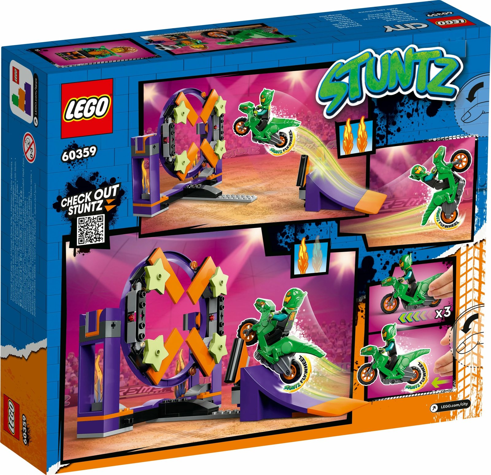 Set ndërtimi LEGO City Dunk Stunt Ramp Challenge 60359, 144 pjesë, shumëngjyrësh