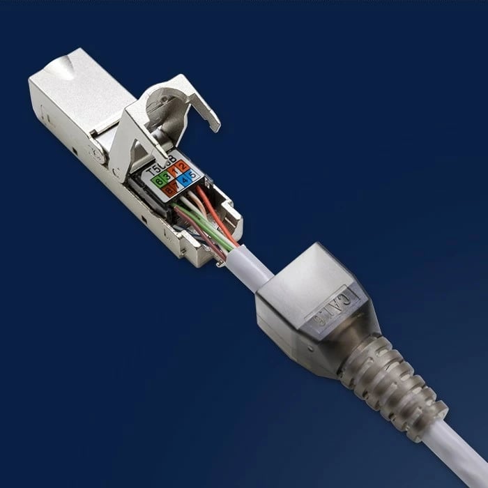 Konektor RJ-45 STP pa vegla Qoltec 54540, CAT6, për rrjet, i mbrojtur