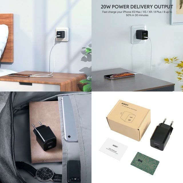 Karikues muri AUKEY PA-Y20S, 20W, 1x USB-C, i zi