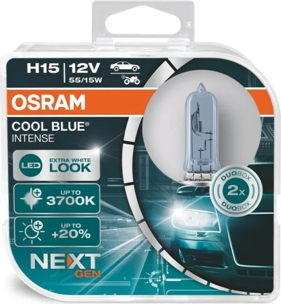 Llambë halogjene OSRAM COOL BLUE INTENSE H15, 15/55W, 12V, Dysh