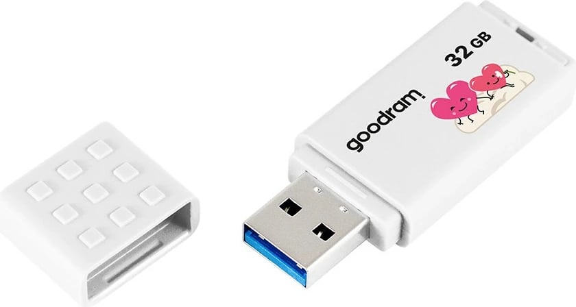 USB Goodram UME3 Valentine 32 GB, USB Type-A 3.2 Gen 1, Bardhë
