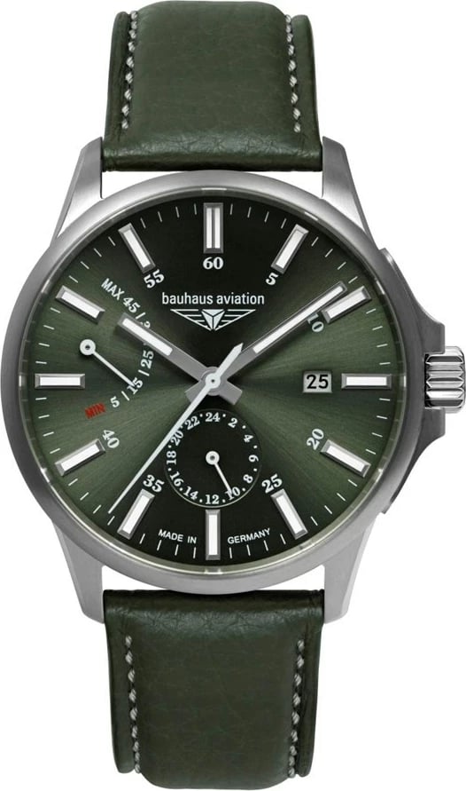 Orë automatike Bauhaus Aviation 2860-4, Jeshile