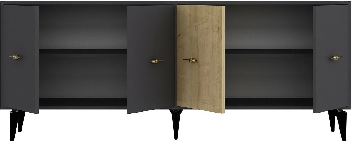 Konsol Skye Decor, anthracite, sapphire oak