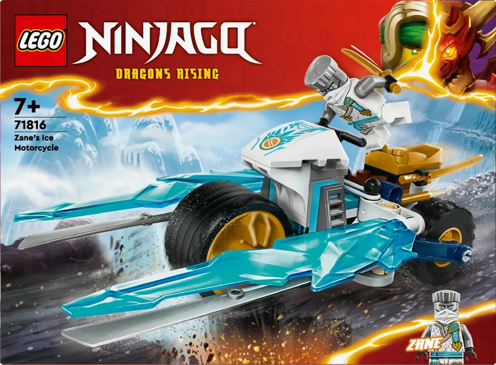 Set LEGO Ninjago Zane's Ice Motorcycle 71816, 84 pjesë, plastikë
