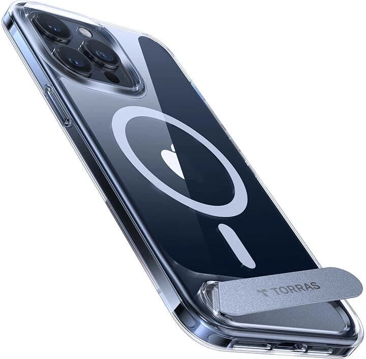 Mbështjellës Torras UPRO Pstand për iPhone 15 Pro, transparent