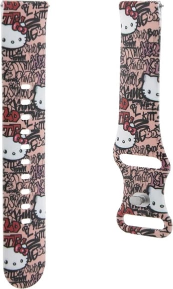 Rrip smartwatch Hello Kitty Silicone Tags Graffiti, universal 20mm, rozë
