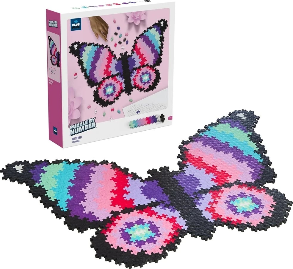 Puzzle bllokësh Plus-Plus Butterfly 800 copë, Shumëngjyrësh Puzzle bllokësh Plus-Plus Butterfly 800 copë, Shumëngjyrësh