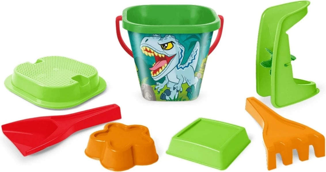 Set lodrash për rërë Wader Jurassic World Explorers, 7 pjesë, shumëngjyrësh