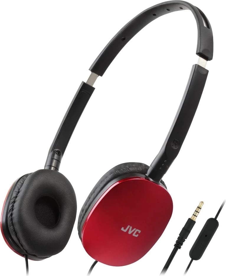 Kufje JVC HA-S160M-RU, me mikrofon, 1.2m, e kuqe