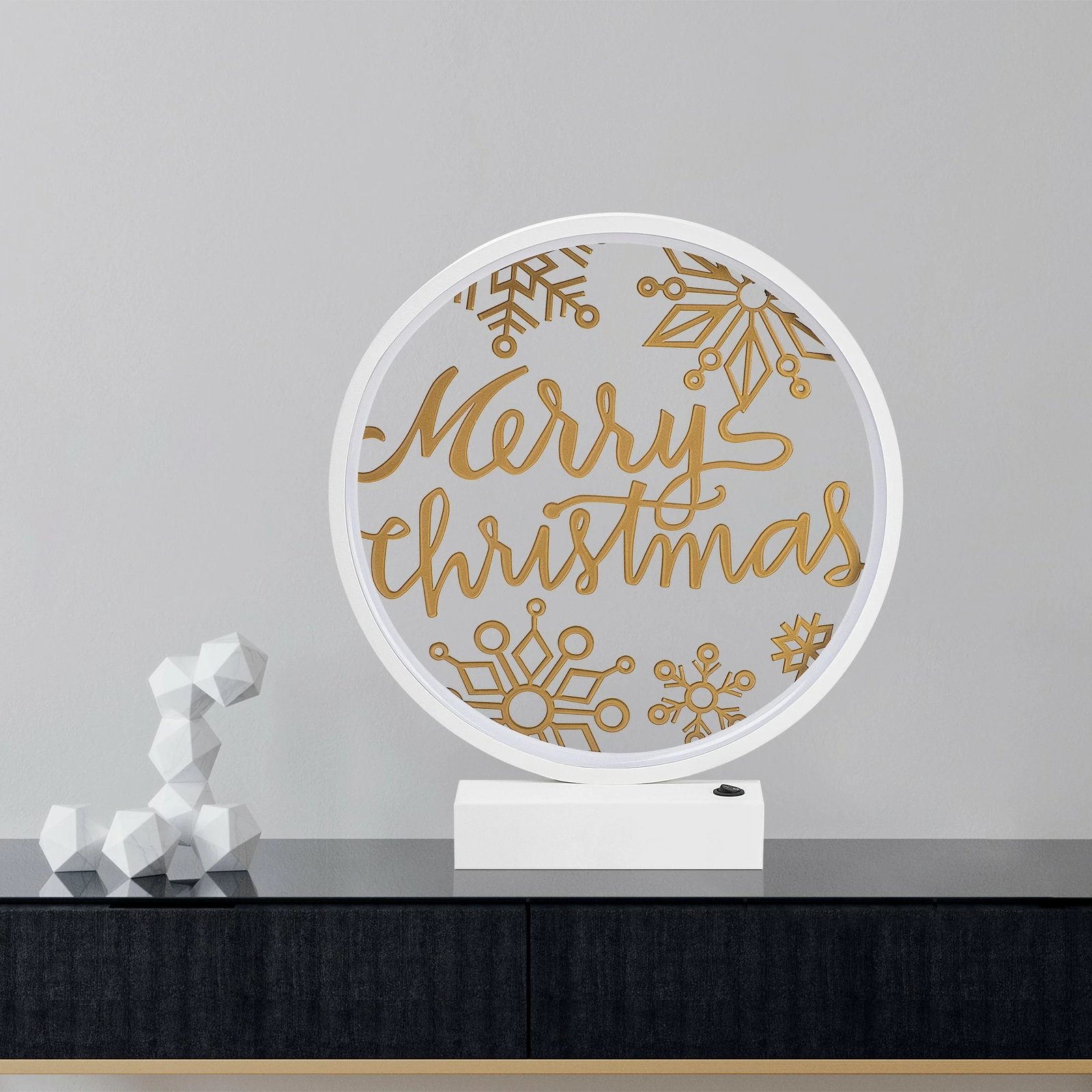 Llambë tavoline Opviq, XMAS13, e bardhë dhe e artë