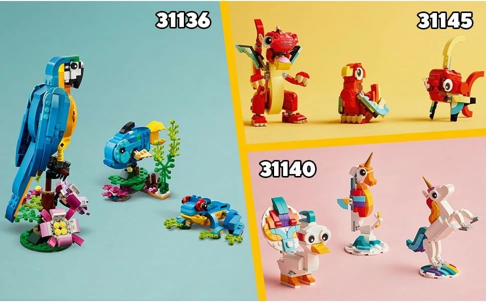 Set ndërtimi LEGO Red Dragon, 149 pjesë, shumëngjyrësh