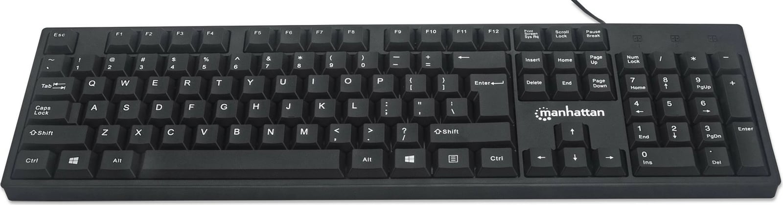 Tastierë MANHATTAN USB, e zezë