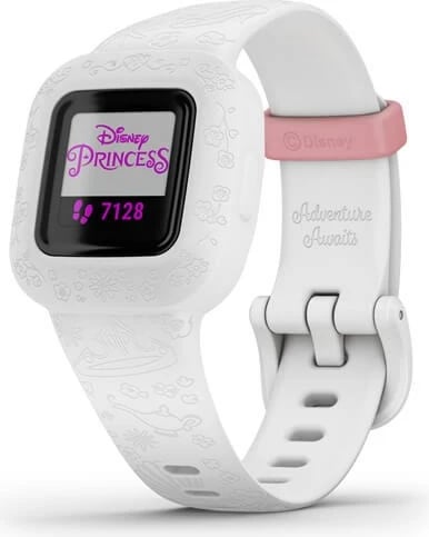 Smartband Garmin vivofit jr. 3, Disney Princess, për fëmijë, Bardhë
