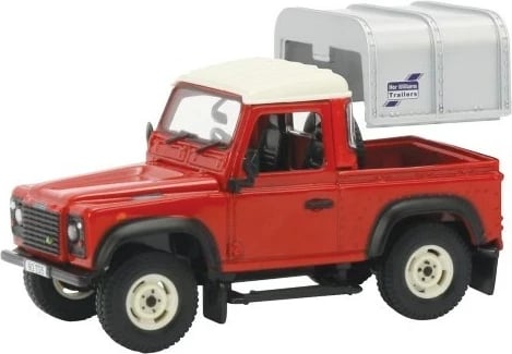 Lodër makinë TOMY Land Rover Defender 90 me canopy, e zezë