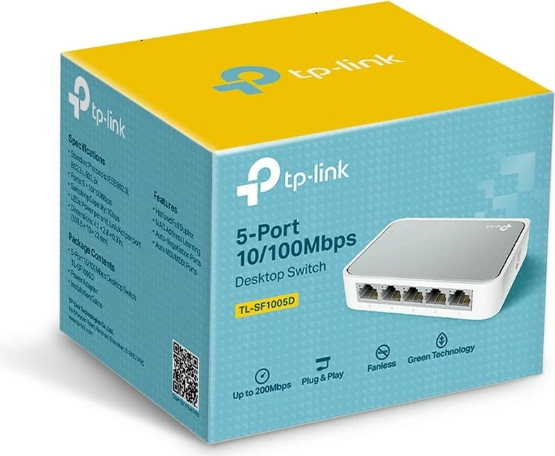 Switch TP-Link TL-SF1005D, Managed, Fast Ethernet (10/100), Full duplex