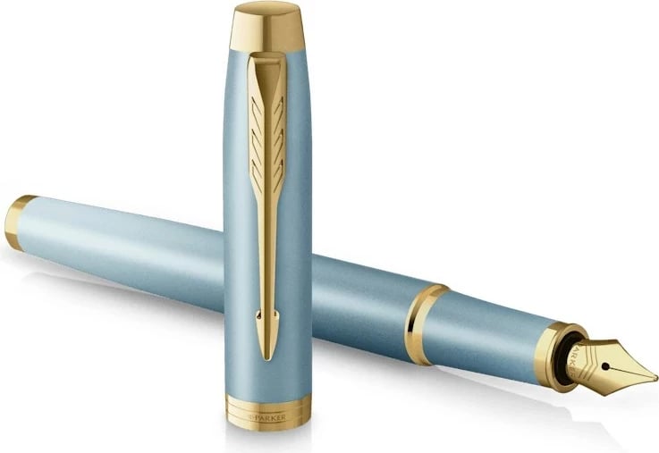 Penë stilografike Parker IM Writing Rituals, sistem mbushjeje me kartridha, Blu