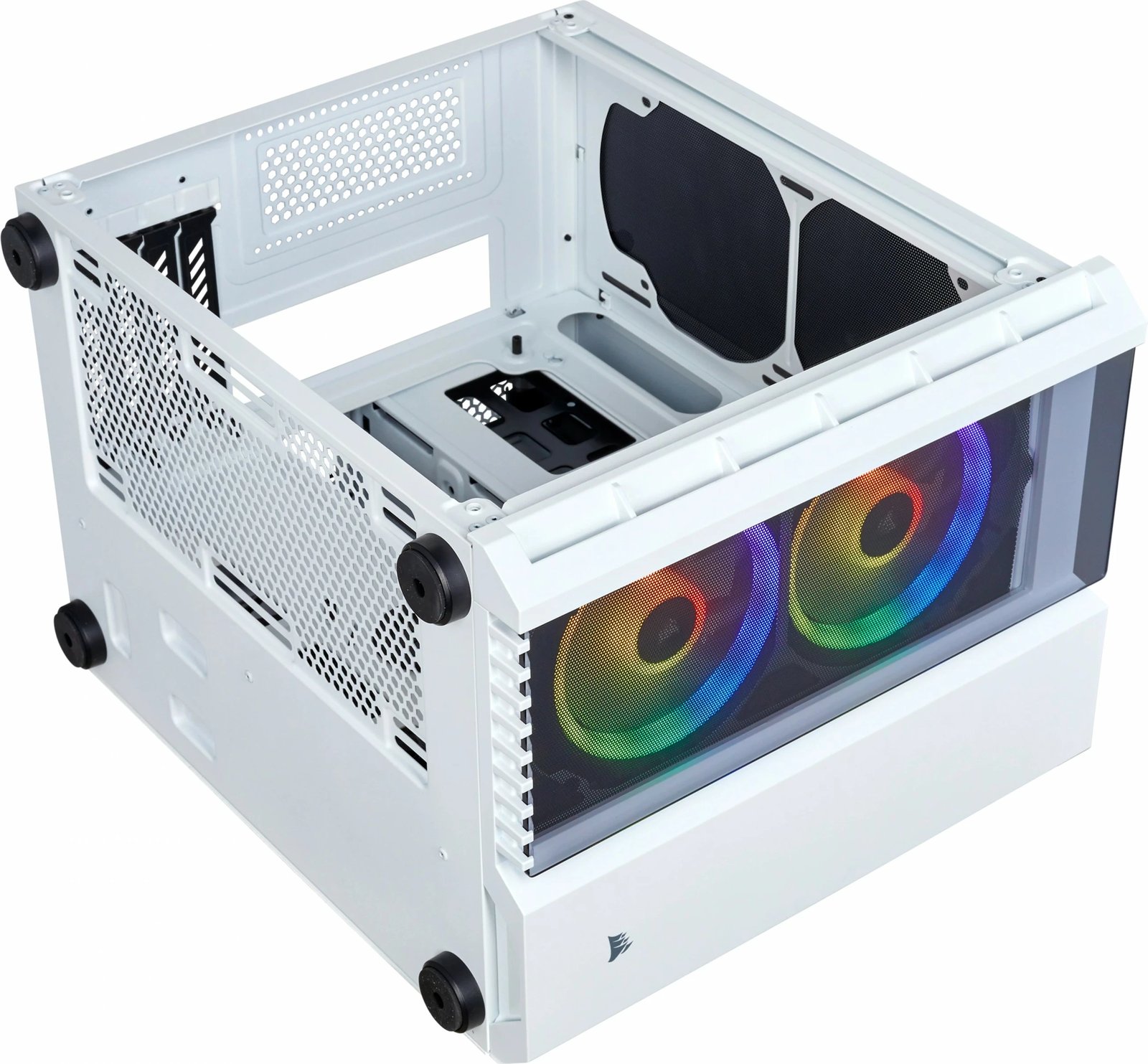 Kasë Corsair Crystal 280X, micro ATX, xham i temperuar, e bardhë