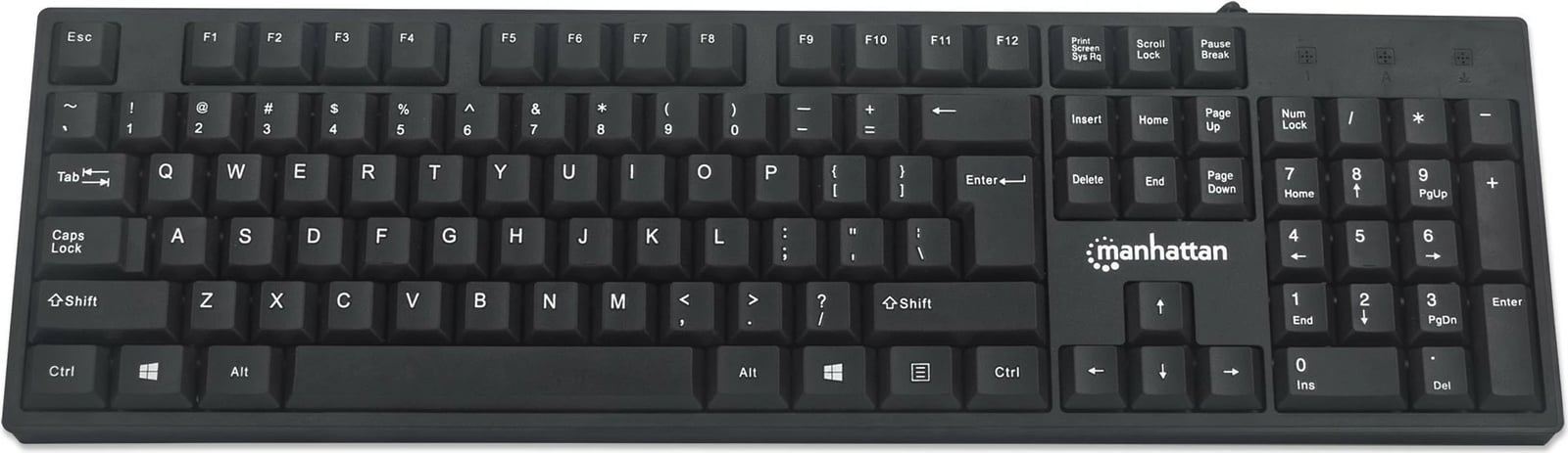 Tastierë MANHATTAN USB, e zezë