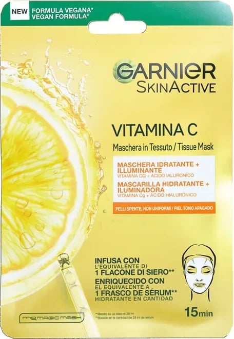 Maskë fytyre Garnier SkinActive Vitamina C, 1 copë
