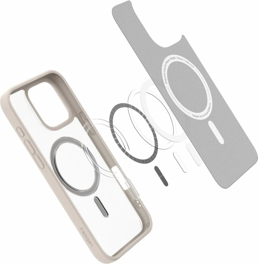 Mbështjellës Spigen Ultra Hybrid Mag për iPhone 16 Pro Max, MagSafe, titanium
