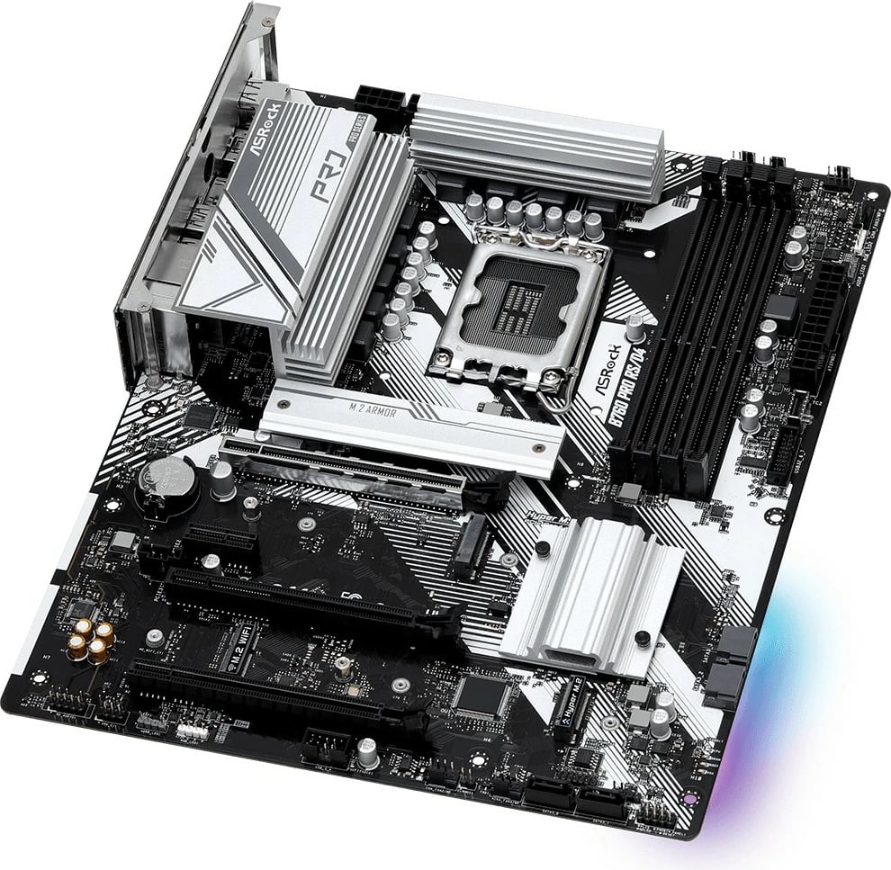 Pllakë amë ASRock B760 Pro RS/D4, Intel, LGA 1700, DDR4-SDRAM, 128 GB, DIMM