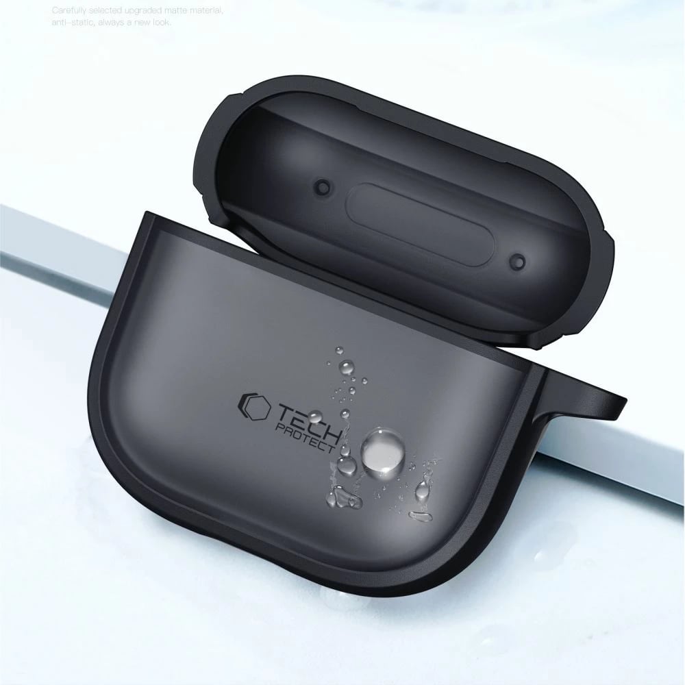 Mbështjellës Tech-Protect Slim Hook për AirPods 4, i zi