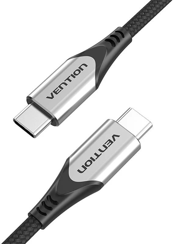 Kabllo USB-C në USB-C Vention TAAHF, 1m, 60W, Gri