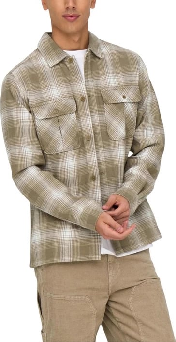 Këmishë për meshkuj Only & Sons, beige