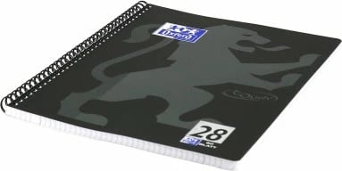 Fletore spirale Oxford TOUCH A4+, 160 fletë, 90g, katrorë, e zezë/gri