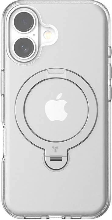 Mbështjellës Torras Ostand Spin për iPhone 16, transparent