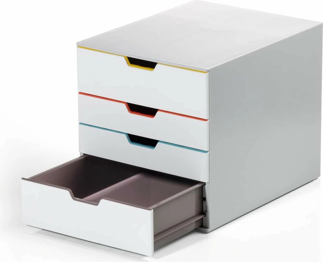 Kuti me sirtarë Durable VARICOLOR MIX 4, plastikë, 4 sirtarë, gri