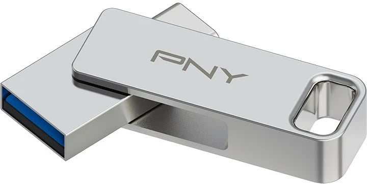 Pendrive PNY DUO LINK P-FDI128DULINKTYC-GE, 128GB, USB 3.2, Argjend